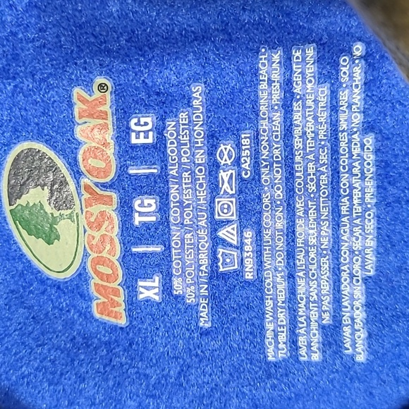 MOSSY OAK Men's Blue Pullover Hoodie - Size XL - Picture 8 of 10